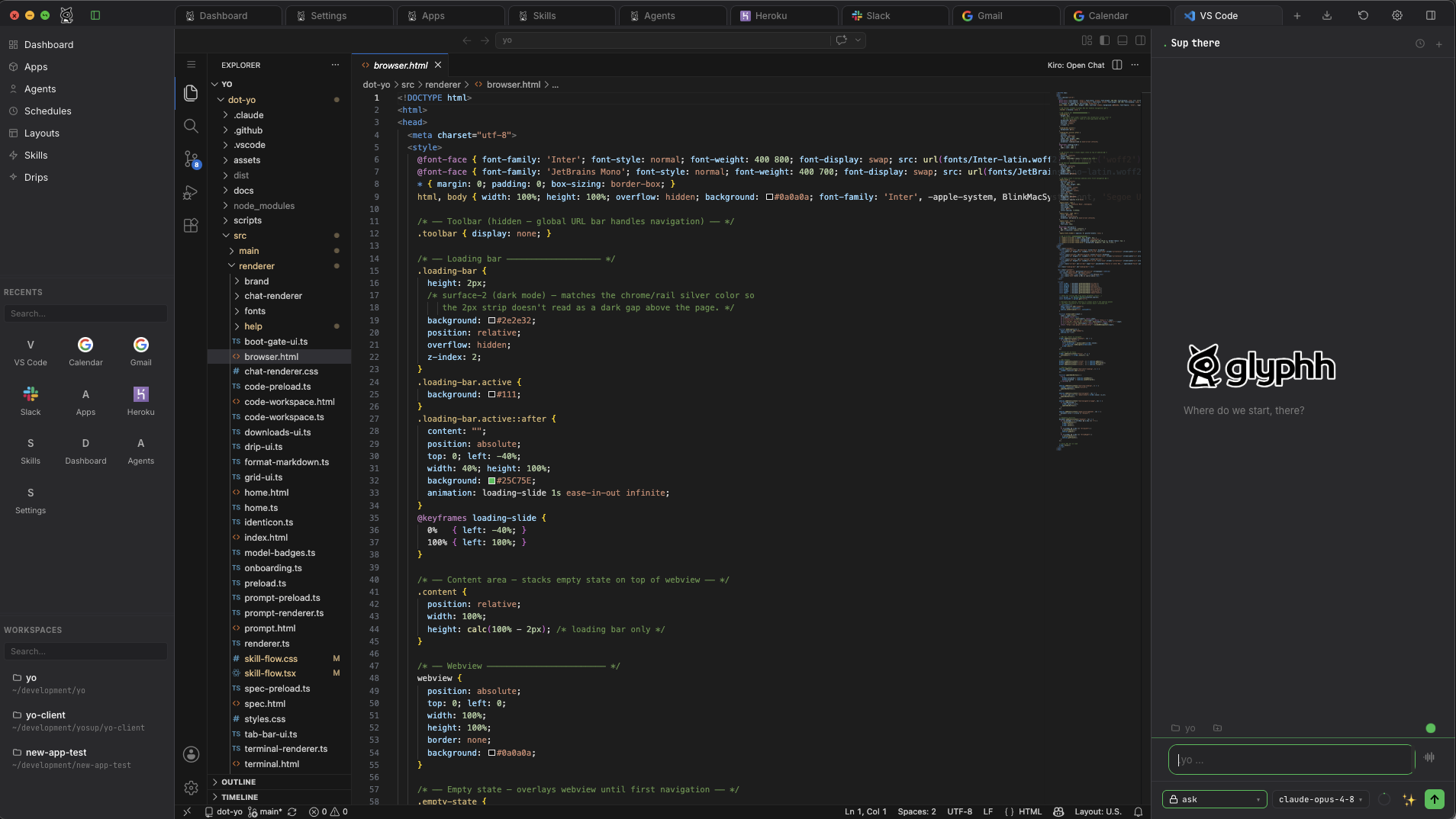A real IDE, not a tab